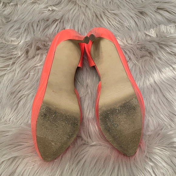 Sz 9 Peachy Orange Patent Leather Madden Girl “Unite” Stilettos 👠 - Picture 7 of 12